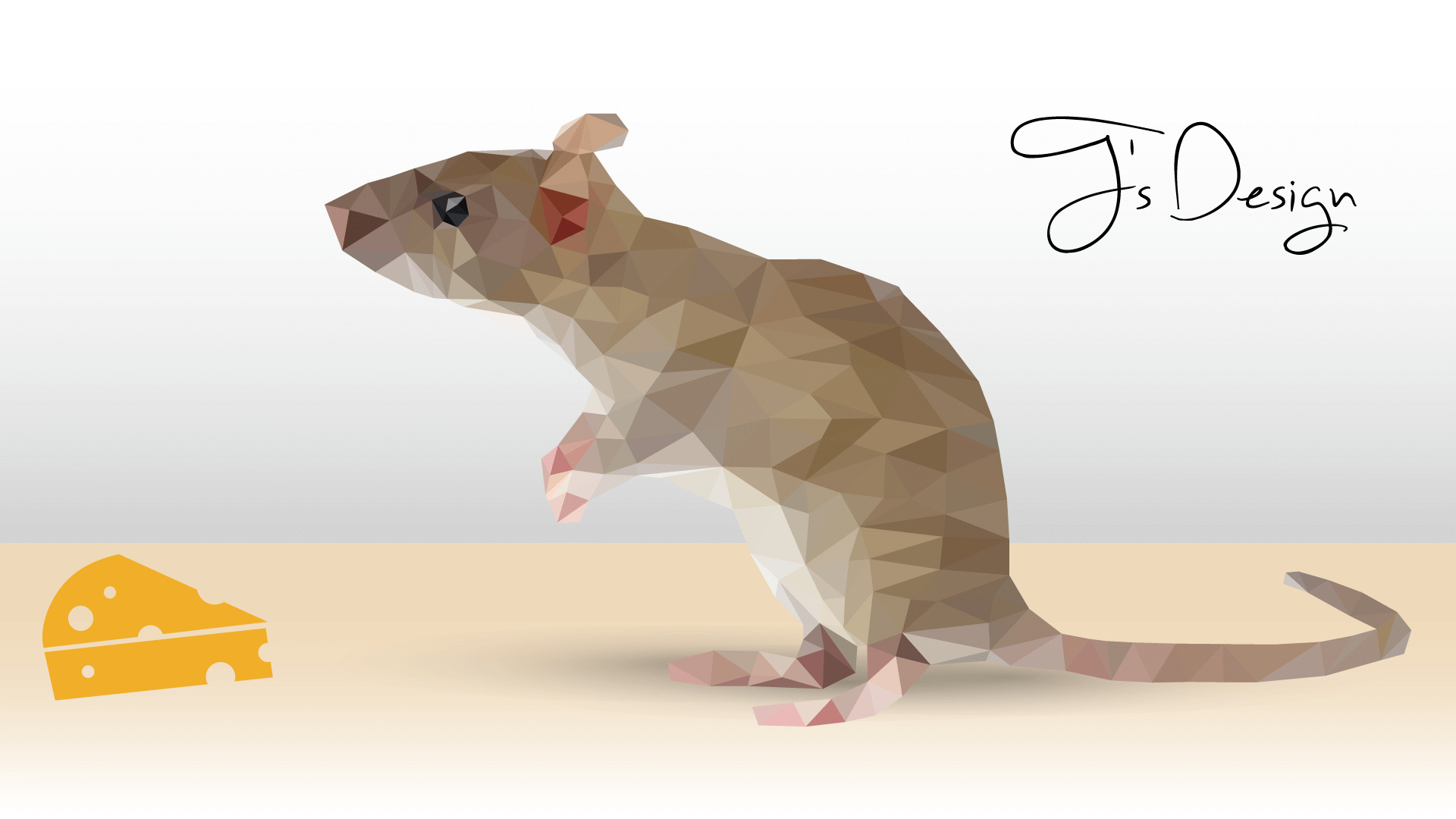 イラレ動画 年の干支 ネズミのポリゴンイラストを描く チュートリアル トモヒログ